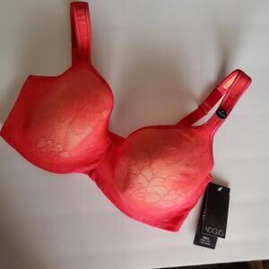 New VOGLIO Sexy Contour Seamless Lace Plus Size Underwire T-Shirt Bra 38DDD NWT